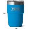 imageYETI Rambler 8 oz Stackable Cup Stainless Steel Vacuum Insulated Espresso Cup with MagSlider LidBig Wave Blue