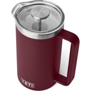 imageYETI Rambler French Press Coffee Maker with GroundsControl FilterWild Vine Red