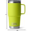 imageYETI Rambler 20 oz Travel Mug Stainless Steel Vacuum Insulated with Stronghold LidChartreuse