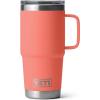 imageYETI Rambler 20 oz Travel Mug Stainless Steel Vacuum Insulated with Stronghold LidCoral