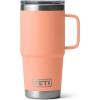 imageYETI Rambler 20 oz Travel Mug Stainless Steel Vacuum Insulated with Stronghold LidLowcountry Peach