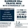 imageYETI Rambler 20 oz Travel Mug Stainless Steel Vacuum Insulated with Stronghold LidRescue Red