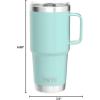 imageYETI Rambler 20 oz Travel Mug Stainless Steel Vacuum Insulated with Stronghold LidSeafoam