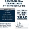 imageYETI Rambler 20 oz Travel Mug Stainless Steel Vacuum Insulated with Stronghold LidTropical Pink