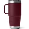 imageYETI Rambler 20 oz Travel Mug Stainless Steel Vacuum Insulated with Stronghold LidWild Vine Red