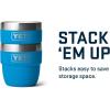 imageYETI Rambler 4 oz Stackable Cup Stainless Steel Vacuum Insulated EspressoCoffee Cup 2 PackBig Wave Blue