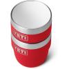 imageYETI Rambler 4 oz Stackable Cup Stainless Steel Vacuum Insulated EspressoCoffee Cup 2 PackRescue Red