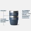 imageYETI Rambler 4 oz Stackable Cup Stainless Steel Vacuum Insulated EspressoCoffee Cup 2 PackSeafoam