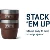 imageYETI Rambler 4 oz Stackable Cup Stainless Steel Vacuum Insulated EspressoCoffee Cup 2 PackWetlands Brown