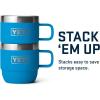 imageYETI Rambler 6 oz Stackable Mug Stainless Steel Vacuum Insulated EspressoCoffee Mug 2 PackBig Wave Blue