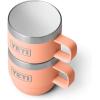 imageYETI Rambler 6 oz Stackable Mug Stainless Steel Vacuum Insulated EspressoCoffee Mug 2 PackLowcountry Peach