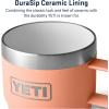 imageYETI Rambler 6 oz Stackable Mug Stainless Steel Vacuum Insulated EspressoCoffee Mug 2 PackLowcountry Peach