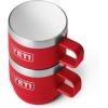 imageYETI Rambler 6 oz Stackable Mug Stainless Steel Vacuum Insulated EspressoCoffee Mug 2 PackRescue Red