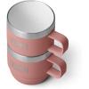 imageYETI Rambler 6 oz Stackable Mug Stainless Steel Vacuum Insulated EspressoCoffee Mug 2 PackSandstone Pink