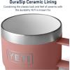 imageYETI Rambler 6 oz Stackable Mug Stainless Steel Vacuum Insulated EspressoCoffee Mug 2 PackSandstone Pink