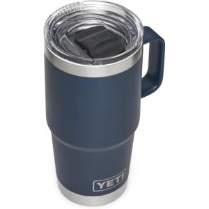 imageYETI Rambler 20 oz Travel Mug Stainless Steel Vacuum Insulated with Stronghold LidNavy