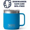 imageYETI Rambler 10 oz Stackable Mug Vacuum Insulated Stainless Steel with MagSlider LidBig Wave Blue