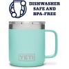 imageYETI Rambler 10 oz Stackable Mug Vacuum Insulated Stainless Steel with MagSlider LidSeafoam