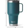 imageYETI Rambler 30 oz Travel Mug Stainless Steel Vacuum Insulated with Stronghold LidAgave Teal