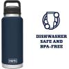 imageYETI Rambler 36 oz Bottle Vacuum Insulated Stainless Steel with Chug CapNavy