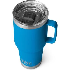 imageYETI Rambler 30 oz Travel Mug Stainless Steel Vacuum Insulated with Stronghold LidBig Wave Blue