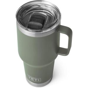 imageYETI Rambler 30 oz Travel Mug Stainless Steel Vacuum Insulated with Stronghold LidCamp Green
