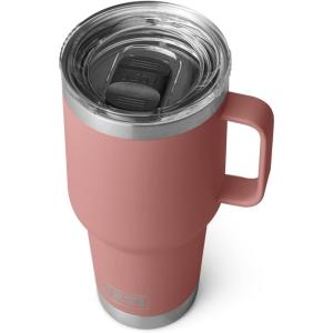 imageYETI Rambler 30 oz Travel Mug Stainless Steel Vacuum Insulated with Stronghold LidSandstone Pink
