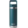 imageYETI Rambler 18 oz Bottle Vacuum Insulated Stainless Steel with Straw CapAgave Teal