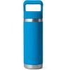 imageYETI Rambler 18 oz Bottle Vacuum Insulated Stainless Steel with Straw CapBig Wave Blue