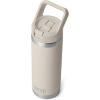 imageYETI Rambler 18 oz Bottle Vacuum Insulated Stainless Steel with Straw CapCape Taupe