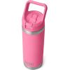 imageYETI Rambler 18 oz Bottle Vacuum Insulated Stainless Steel with Straw CapHarbor Pink