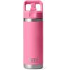 imageYETI Rambler 18 oz Bottle Vacuum Insulated Stainless Steel with Straw CapHarbor Pink