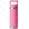 imageYETI Rambler 18 oz Bottle Vacuum Insulated Stainless Steel with Straw CapHarbor Pink