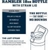 imageYETI Rambler 18 oz Bottle Vacuum Insulated Stainless Steel with Straw CapKey Lime