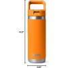imageYETI Rambler 18 oz Bottle Vacuum Insulated Stainless Steel with Straw CapKing Crab