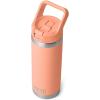 imageYETI Rambler 18 oz Bottle Vacuum Insulated Stainless Steel with Straw CapLowcountry Peach