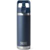 imageYETI Rambler 18 oz Bottle Vacuum Insulated Stainless Steel with Straw CapNavy