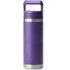imageYETI Rambler 18 oz Bottle Vacuum Insulated Stainless Steel with Straw CapPeak Purple