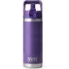 imageYETI Rambler 18 oz Bottle Vacuum Insulated Stainless Steel with Straw CapPeak Purple