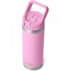 imageYETI Rambler 18 oz Bottle Vacuum Insulated Stainless Steel with Straw CapPower Pink