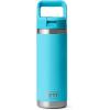 imageYETI Rambler 18 oz Bottle Vacuum Insulated Stainless Steel with Straw CapReef Blue
