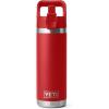 imageYETI Rambler 18 oz Bottle Vacuum Insulated Stainless Steel with Straw CapRescue Red