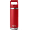 imageYETI Rambler 18 oz Bottle Vacuum Insulated Stainless Steel with Straw CapRescue Red