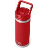 imageYETI Rambler 18 oz Bottle Vacuum Insulated Stainless Steel with Straw CapRescue Red