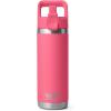 imageYETI Rambler 18 oz Bottle Vacuum Insulated Stainless Steel with Straw CapTropical Pink
