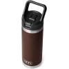 imageYETI Rambler 18 oz Bottle Vacuum Insulated Stainless Steel with Straw CapWetlands Brown