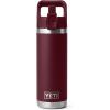 imageYETI Rambler 18 oz Bottle Vacuum Insulated Stainless Steel with Straw CapWild Vine Red