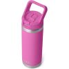 imageYETI Rambler 18 oz Bottle Vacuum Insulated Stainless Steel with Straw CapWildflower Fuchsia