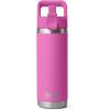 imageYETI Rambler 18 oz Bottle Vacuum Insulated Stainless Steel with Straw CapWildflower Fuchsia
