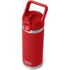 imageYETI Rambler 18 oz Bottle Vacuum Insulated Stainless Steel with Straw CapRescue Red